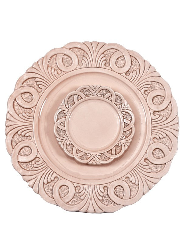 SOTTOPIATTO E PIATTINO PANE LINEA MONOPOLI ROSA