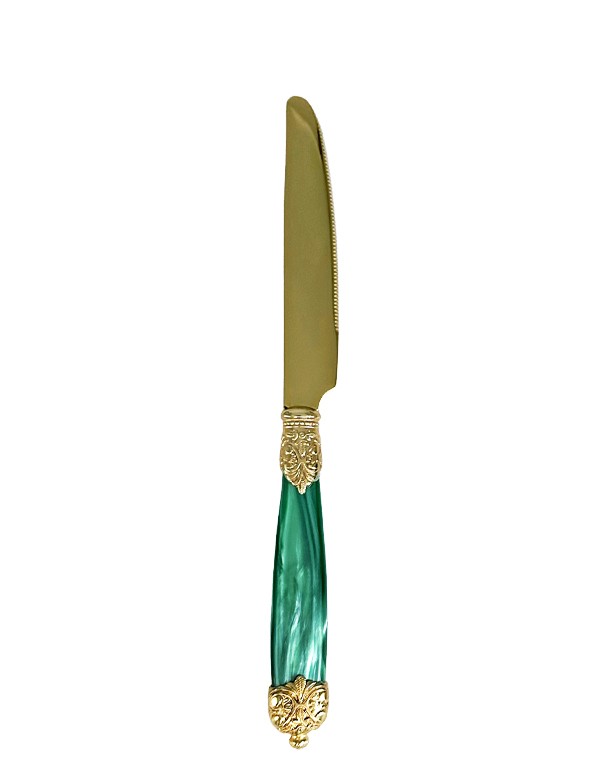 POSATE LINEA MADREPERLA VERDE E ORO
