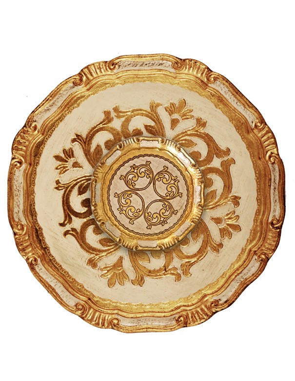 SOTTOPIATTO E PIATTINO PANE LEGNO MOZART