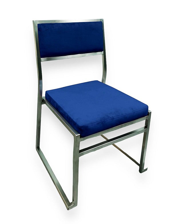 CUSCINI IN VELLUTO BLU SEDIA GINEVRA