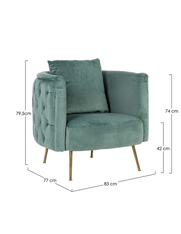 POLTRONA NUVOLA IN VELLUTO TIFFANY
