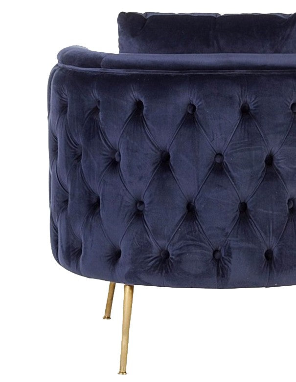 POLTRONA NUVOLA IN VELLUTO BLU