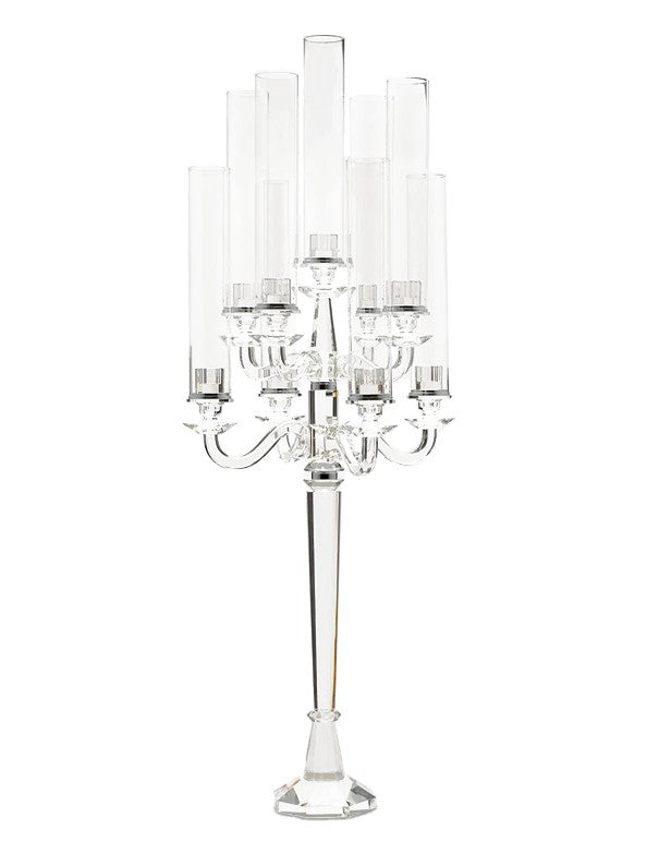 CANDELABRO LILLA CRISTALLO 9 BRACCIA