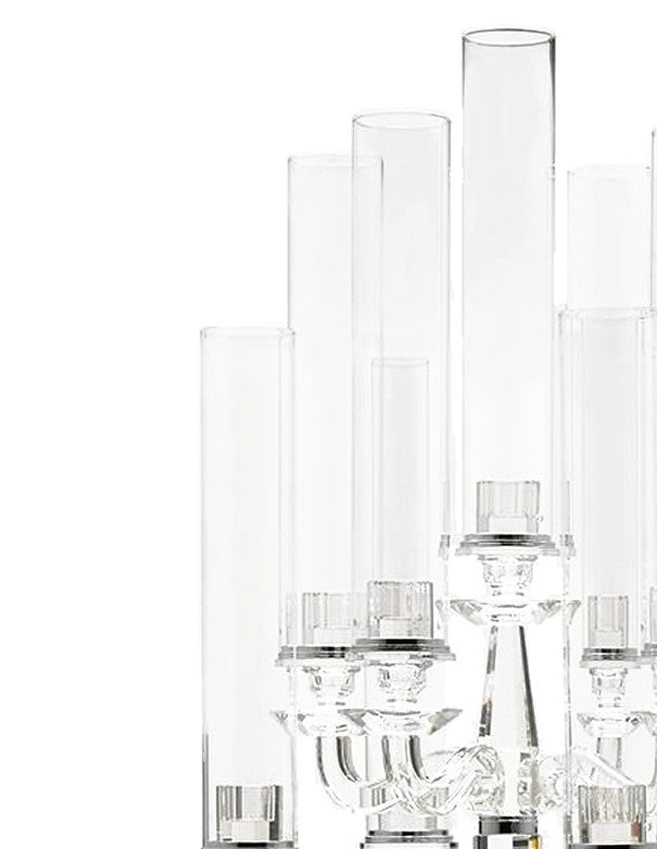CANDELABRO LILLA CRISTALLO 9 BRACCIA