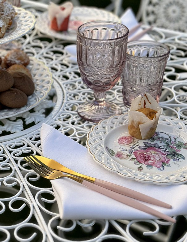 SET PIATTI PER TORTA ROSE