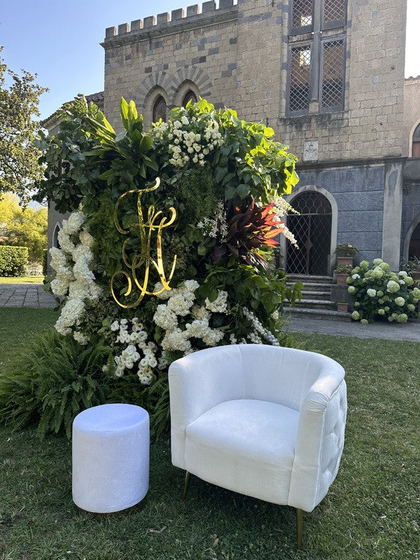 POLTRONA NUVOLA IN VELLUTO BIANCO