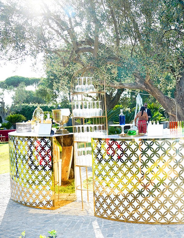 BANCONE BAR ORO CURVO