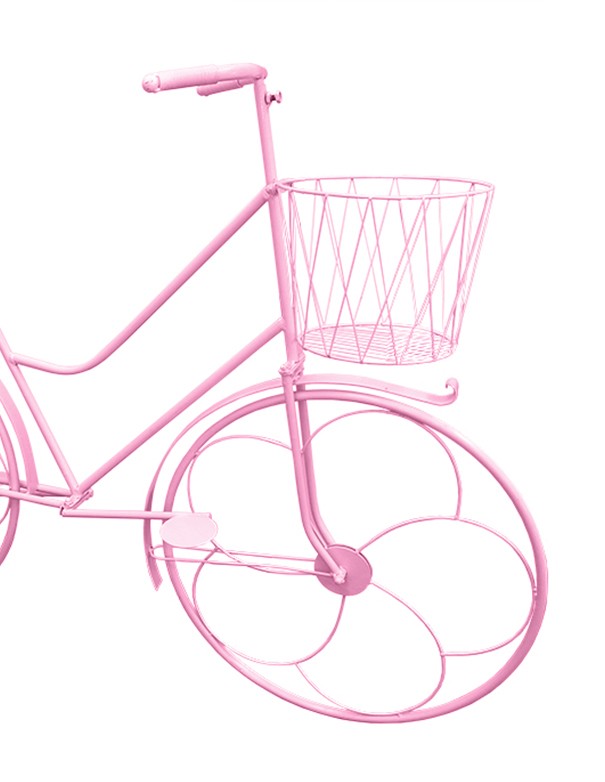 BICICLETTA ROSA DECORATIVA