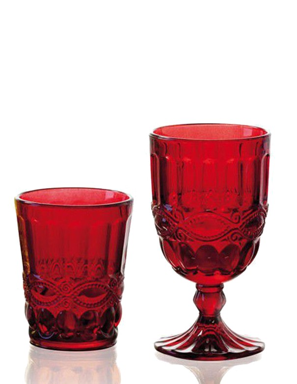 CALICE E BICCHIERE SOLANGE ROSSO