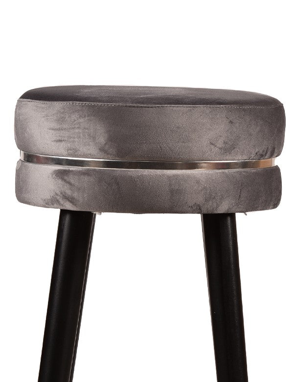 SGABELLO BAR PARIS GRIGIO E SILVER