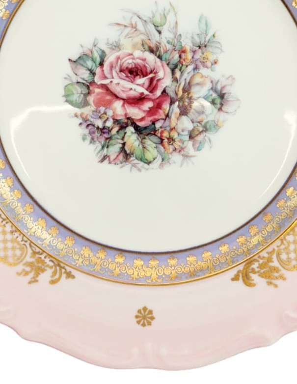 SOTTOPIATTO E PIATTINO PANE LINEA ROMANZA ROSA