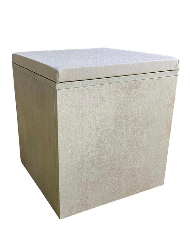 POUF EFFETTO CEMENTO CON CUSCINO