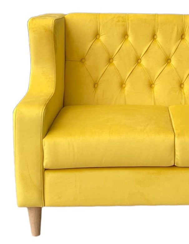 DIVANO COMPONIBILE VELLUTO GIALLO