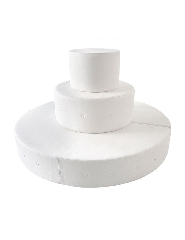 DIVANO TORTA PELLE BIANCA