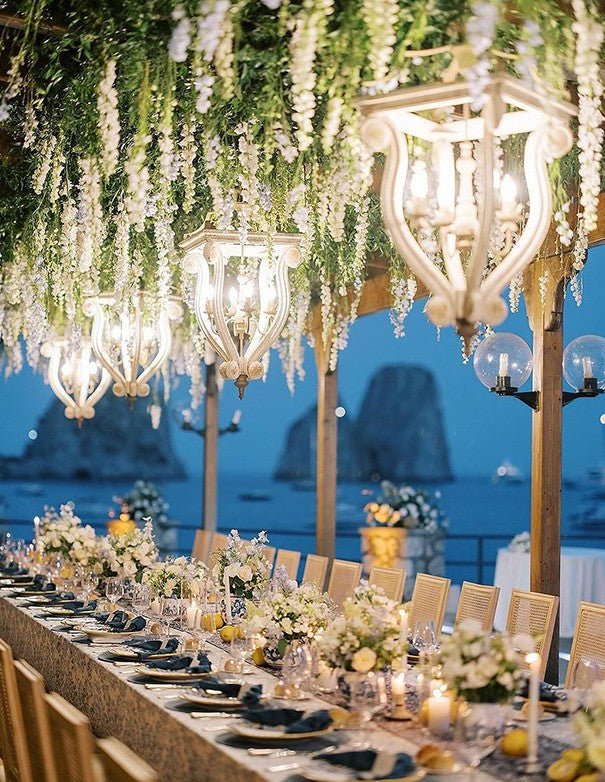 LAMPADARIO PROVENZA LEGNO SBIANCATO