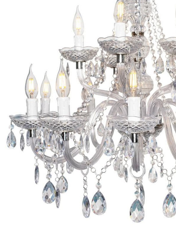 LAMPADARIO SIMIL CRISTALLO 15 LUCI