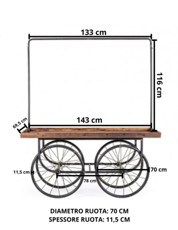 TAVOLO ESPOSITORE C-RUOTE