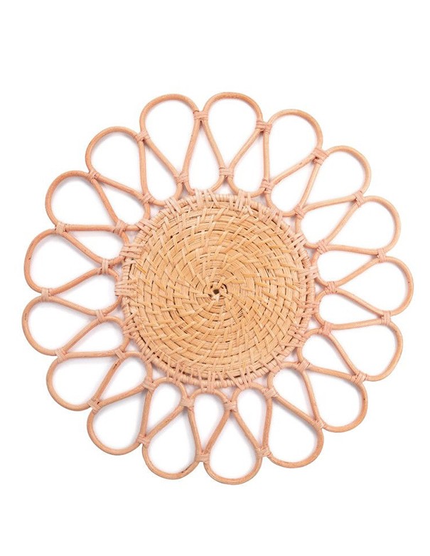 SOTTOPIATTO TERSICORE RATTAN DESIGN FIORE