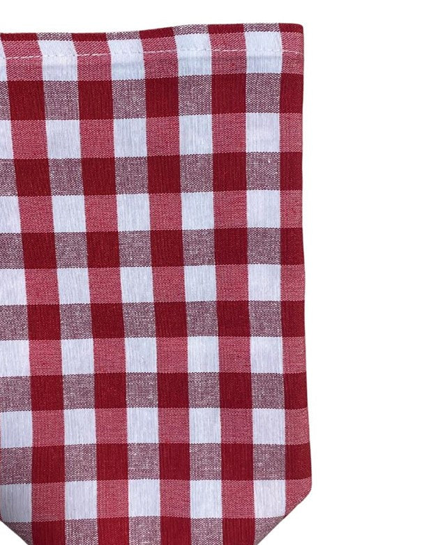 TOVAGLIOLO CAMPAGNOLA BIANCO/ROSSO A QUADRI COTONE