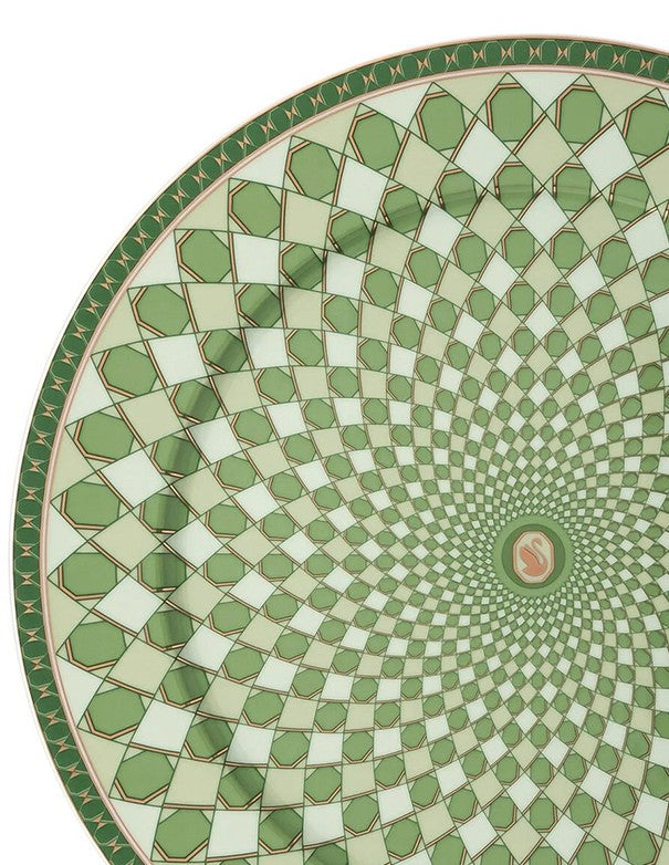 SOTTOPIATTO E PIATTINO PANE SWAROVSKI VERDE