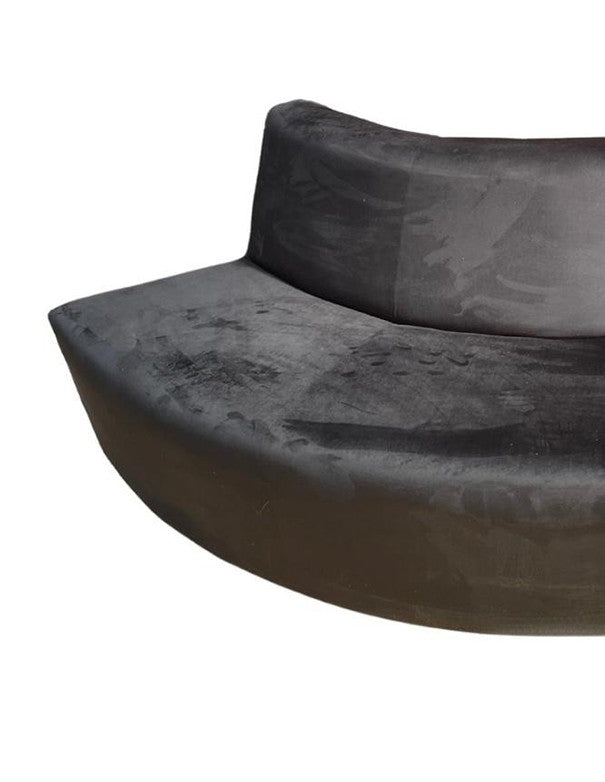 COPERTURA DIVANO CIRCOLARE VELLUTO NERO