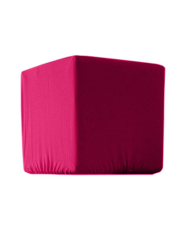 POUF QUADRATO IN COTONE FUCSIA
