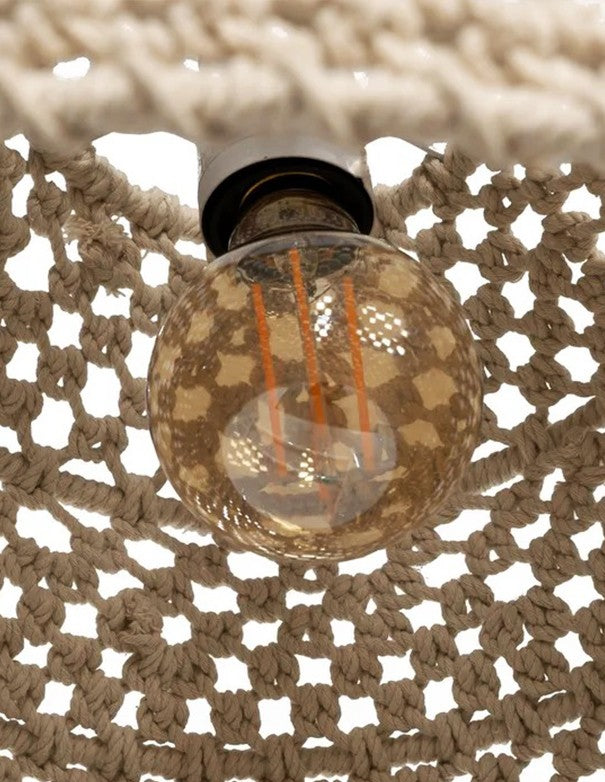LAMPADARIO CORDA BIANCO PIRAMIDE