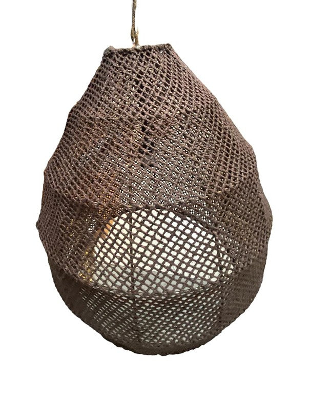 LAMPADARIO CORDA MARRONE