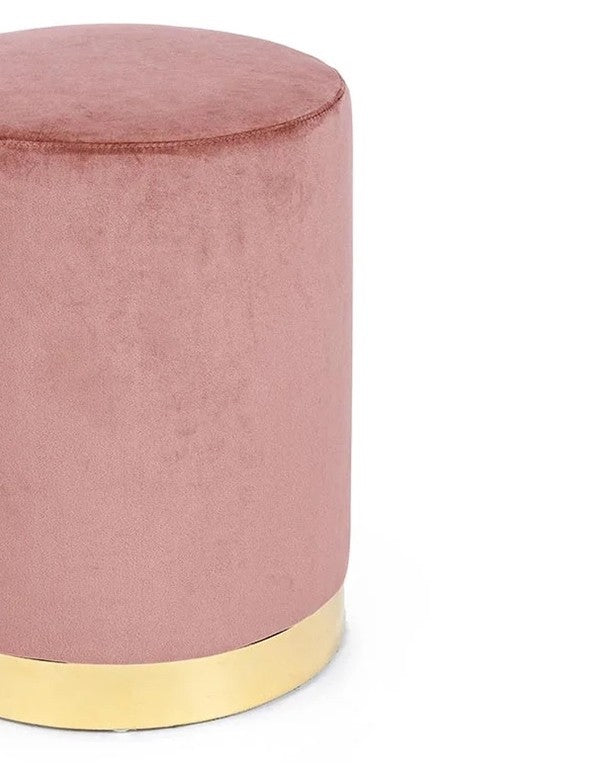 POUF ELIZABETH TONDO ROSA ANTICO