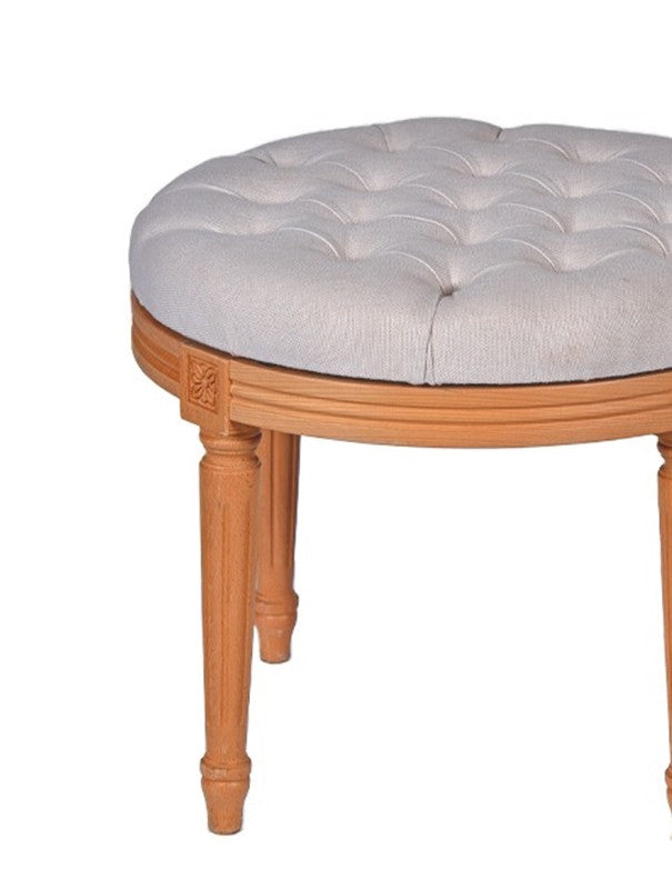 POUF LUIGI XVI LEGNO GREZZO