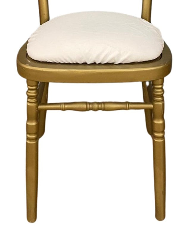 CUSCINO PER SEDIA PARIGINA ORO IN VELLUTO BIANCO ICE