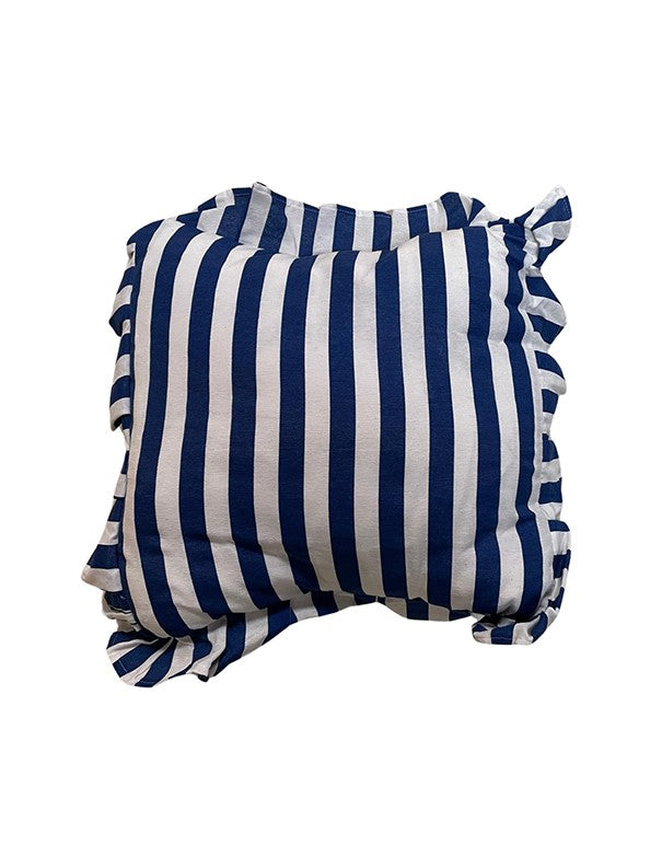 CUSCINO COTONE BALZE BLU E BIANCO
