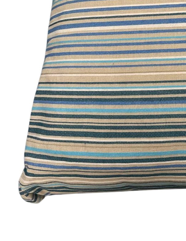 CUSCINO COTONE TURCHESE A STRISCE
