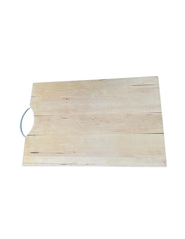 TAGLIERE RETTANGOLARE LEGNO CON MANICO ACCIAIO