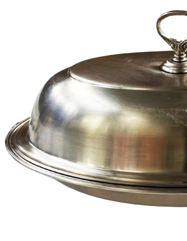 VASSOIO ARGENTO OVALE CON CLOCHE 1