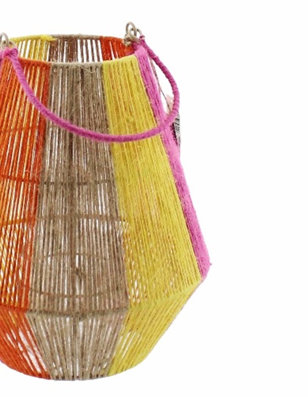 LANTERNA JOY - NATURALE/GIALLO/ARANCIONE/FUCSIA