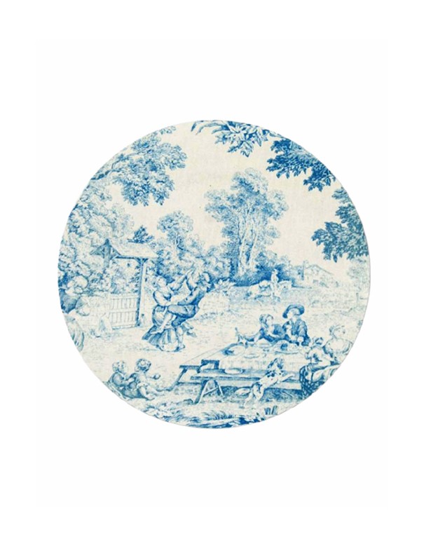 SOTTOPIATTO TONDO COTONE SOPHIE BLU