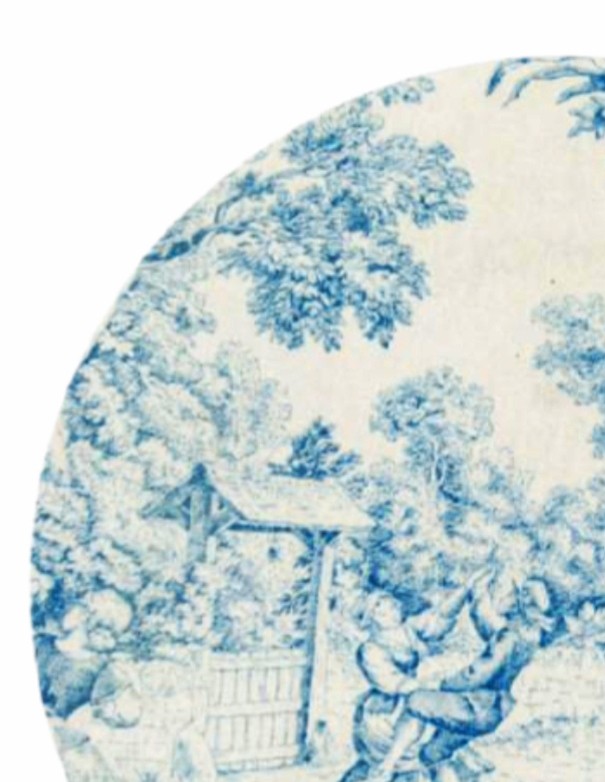 SOTTOPIATTO TONDO COTONE SOPHIE BLU