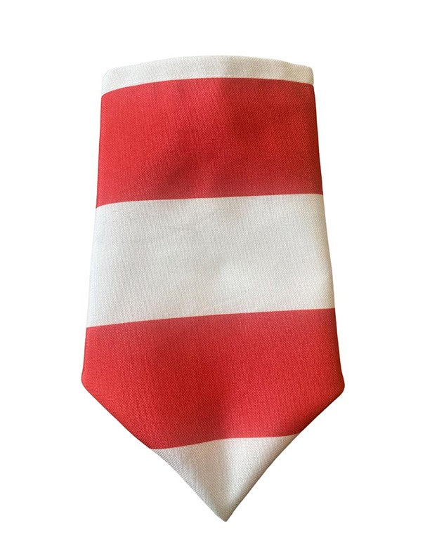 TOVAGLIOLO IN MISTO COTONE RIGHE BIANCHE E ROSSE
