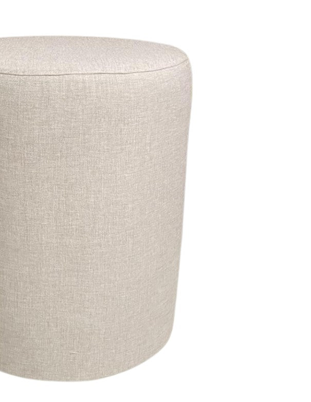 POUF ELIZABETH TONDO CON COPERTURA FASCIA ORO - COTONE CORDA