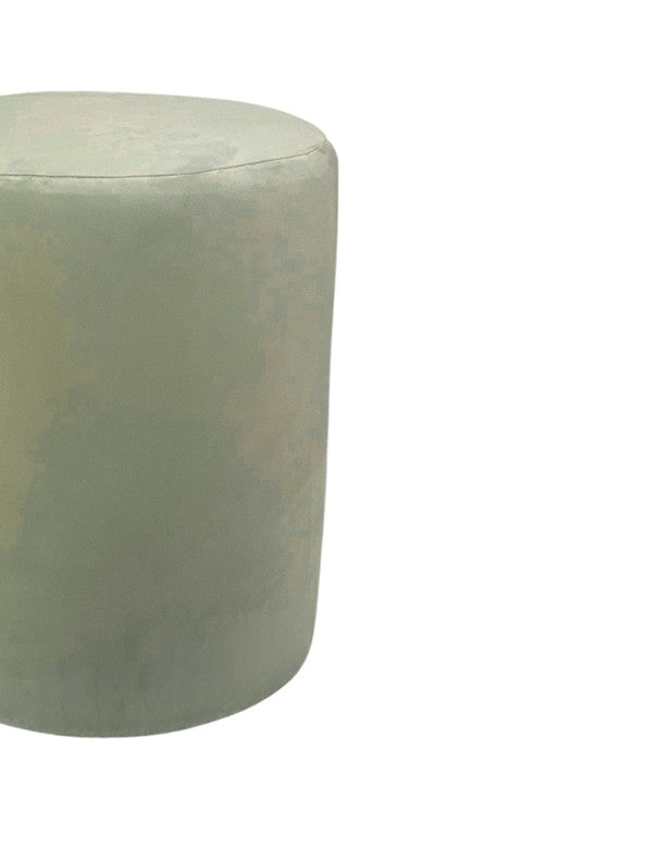 POUF ELIZABETH TONDO CON COPERTURA FASCIA ORO - VELLUTO VERDE LADUREE