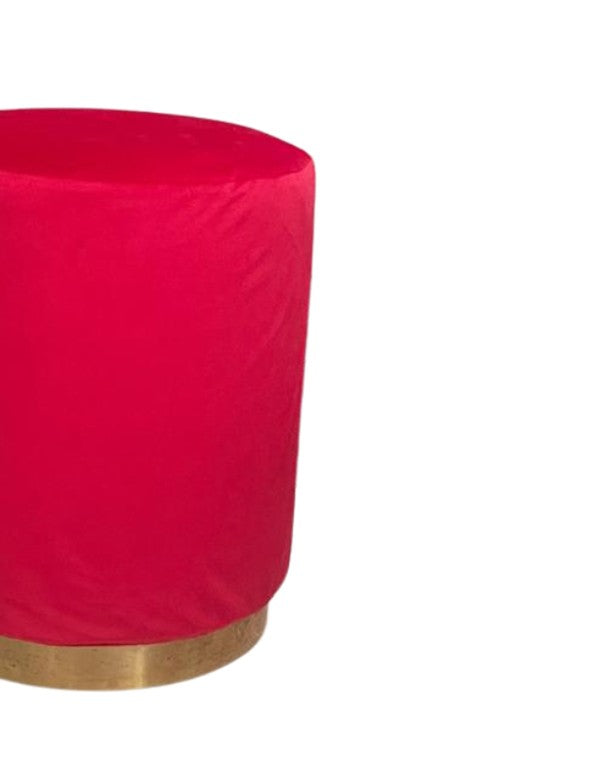 POUF ELIZABETH TONDO ROSSO CORALLO