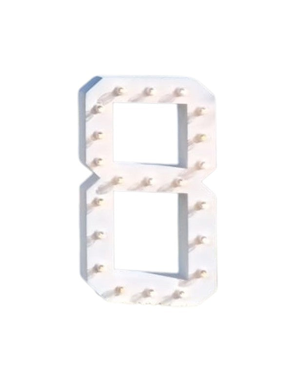 NUMERO 8 CON LAMPADINE