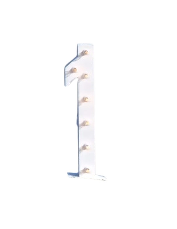 NUMERO 1 CON LAMPADINE