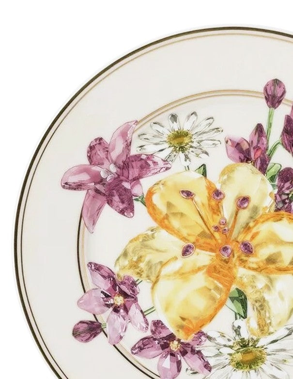 SOTTOPIATTO E PIATTINO PANE LINEA IDYLLIA ROSENTHAL PER SWAROWSKI BOUQUET