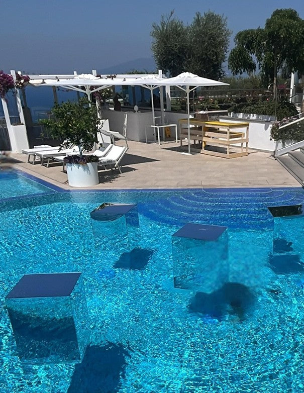 COLONNINA SPECCHIATA ARGENTO PER PISCINA