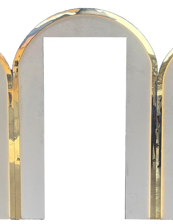 PANNELLO VELLUTO BIANCO CON VARCO CENTRALE CON LED