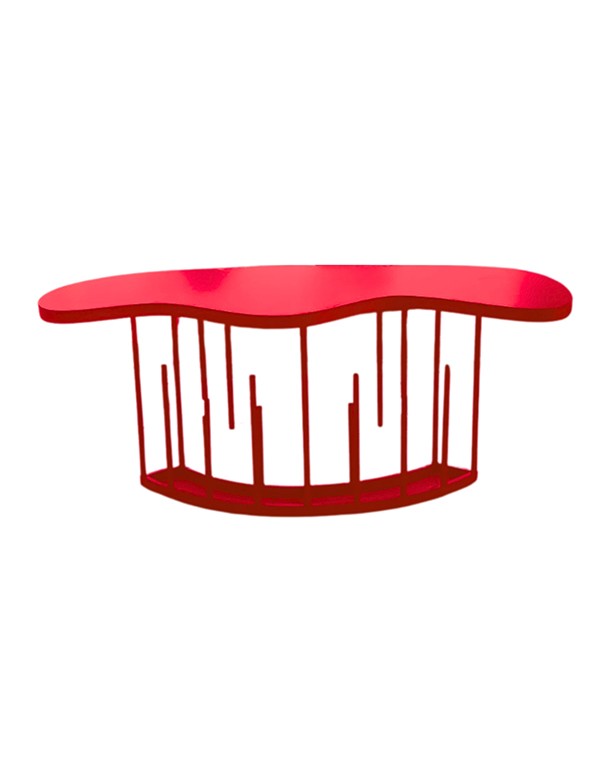 TAVOLO TORTA ONDULATO DESIGN ROSSO