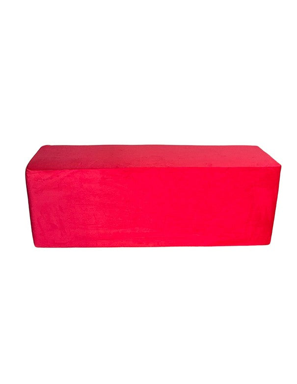 PANCA IN TESSUTO NERO SEDUTA VELLUTO ROSSO
