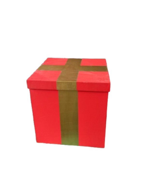 PACCO DI NATALE ROSSO FIOCCO ORO